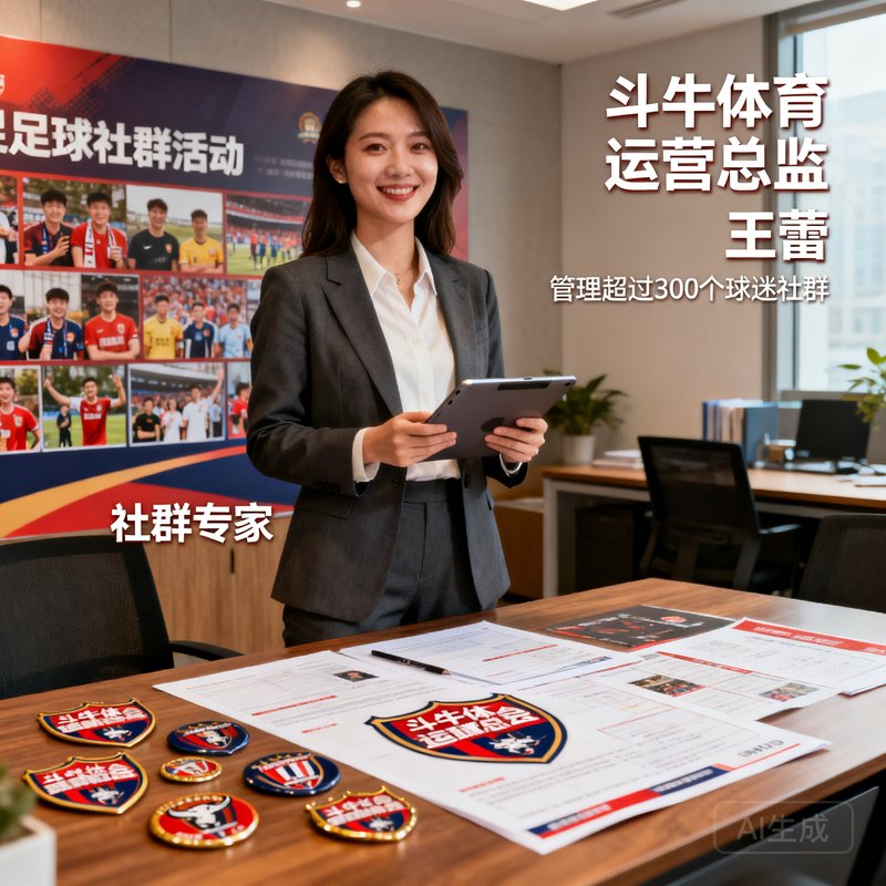 斗牛体育运营总监王蕾，社群专家，管理超过300个球迷社群